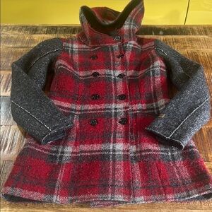 Bomboogie Italian Black wool Pea Coat size 2